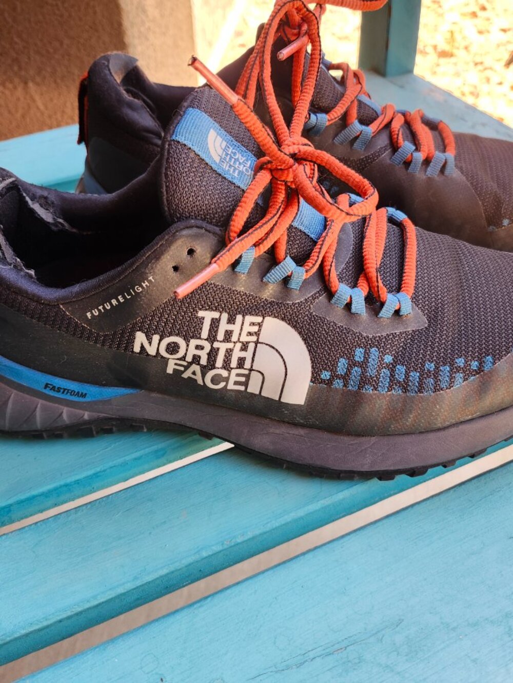The North Face Men's FUTURELIGHT Hiking Trail Shoe Black/Blue/Orange/Gray 9.5 US - Picture 2 of 13